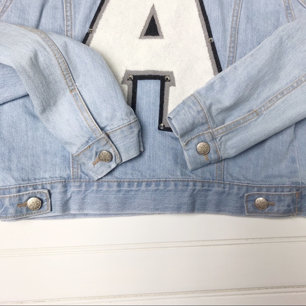 Original Jeans Cropped Jean Jacket Size Medium - Picture 4 of 5